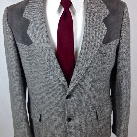 Pendleton Other - PENDELTON MENS BROWN BLAZER WOOL LEATHER SIZE 48